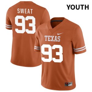 Texas Longhorns Youth #93 T'Vondre Sweat Authentic Orange NIL 2022 College Football Jersey JLL52P3O